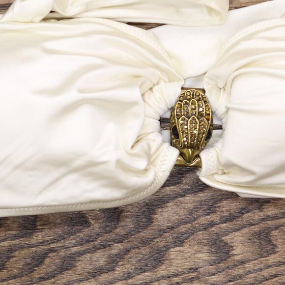 Kurt Geiger Womens Swimsuit Synthetic Chelsea Bikini Swim Top Off White M - Picture 4 of 7